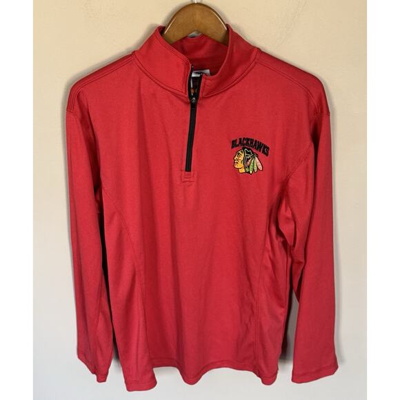 NHL Other - NHL Hockey Chicago Blackhawks Red Men's 1/4 Zip Long Sleeve Shirt Size M
